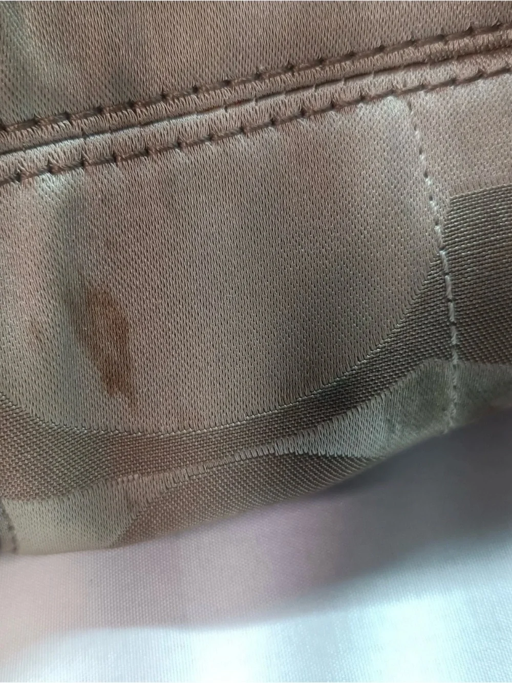 Coach Carly Signature metallic Canvas Shoulder Bag in tan/brown
